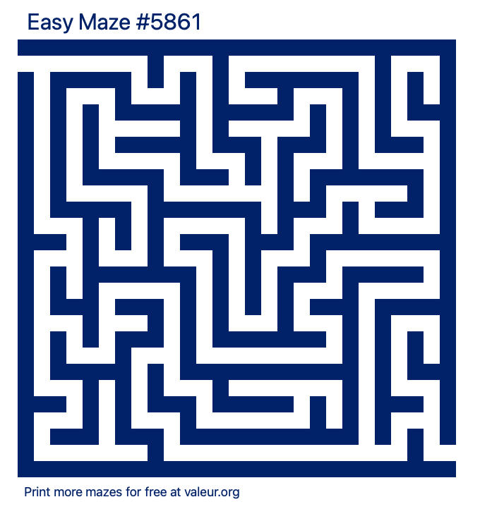 Free Printable Easy Maze number 5861
