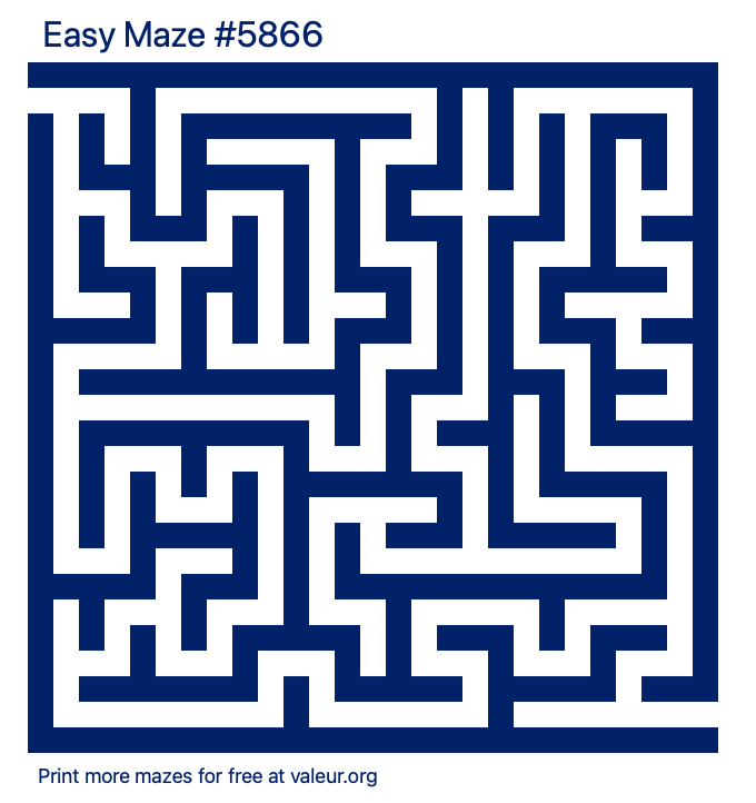 Free Printable Easy Maze number 5866