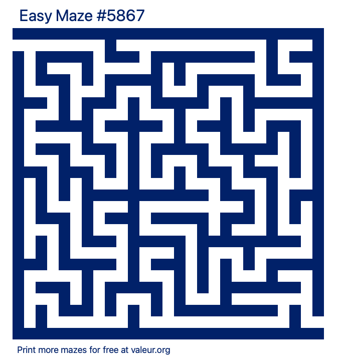 Free Printable Easy Maze number 5867