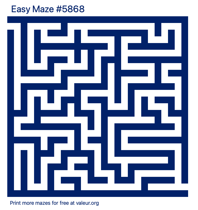 Free Printable Easy Maze number 5868