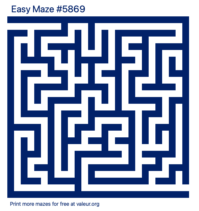 Free Printable Easy Maze number 5869