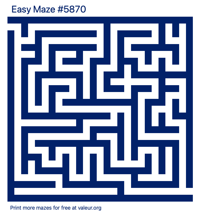 Free Printable Easy Maze number 5870