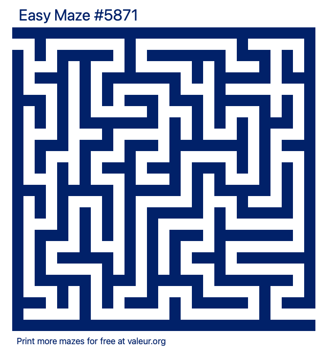 Free Printable Easy Maze number 5871