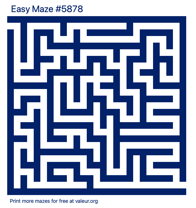 Free Printable Easy Maze number 5878