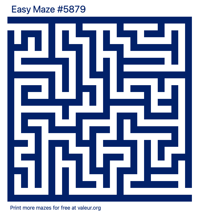 Free Printable Easy Maze number 5879