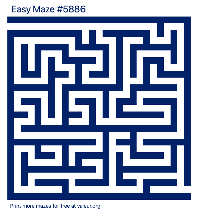 Free Printable Easy Maze number 5886