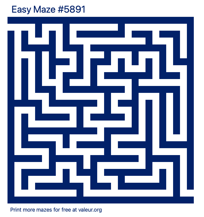 Free Printable Easy Maze number 5891