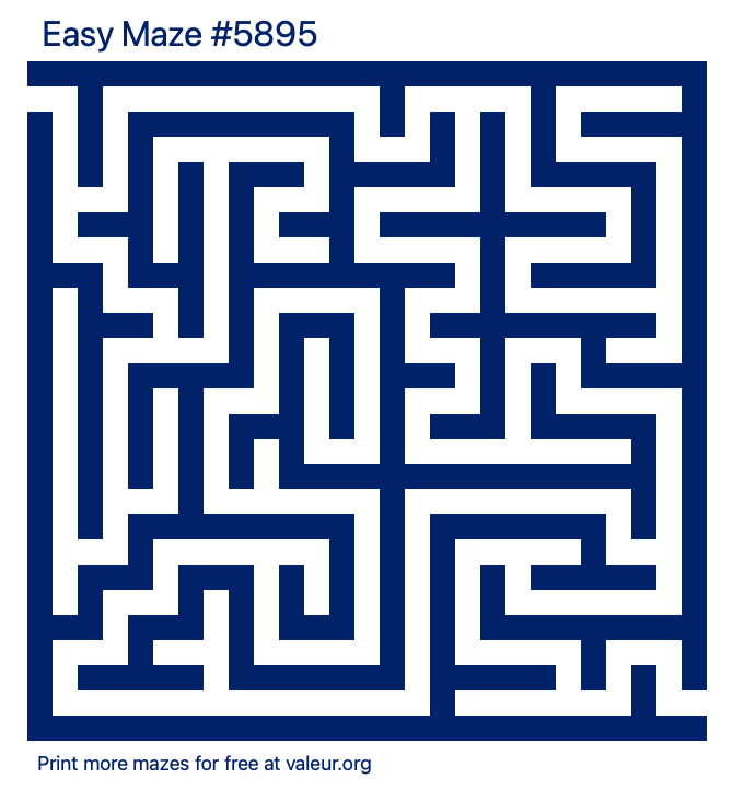 Free Printable Easy Maze number 5895