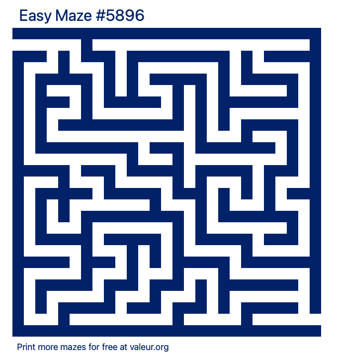 Free Printable Easy Maze number 5896