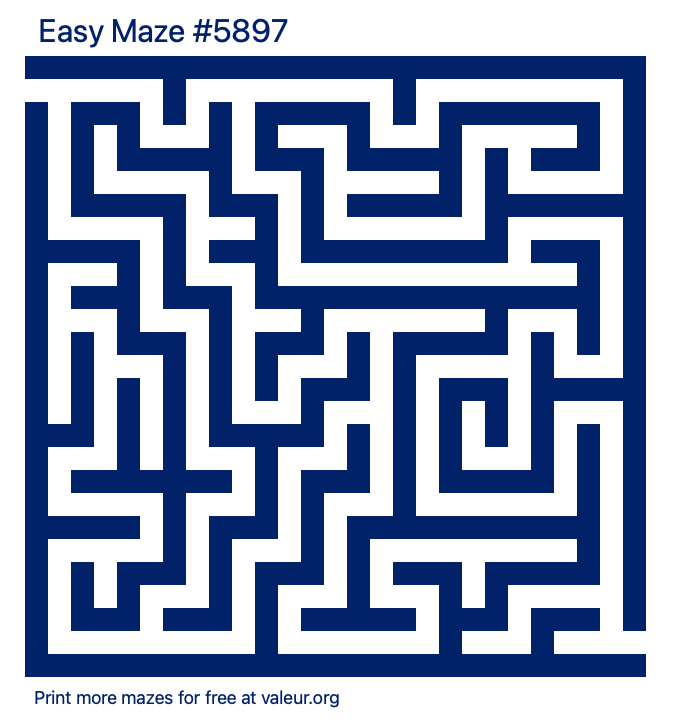 Free Printable Easy Maze number 5897