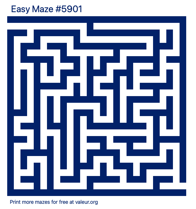 Free Printable Easy Maze number 5901