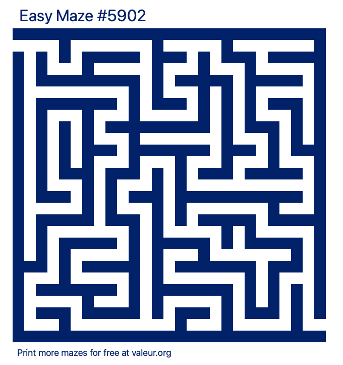 Free Printable Easy Maze number 5902