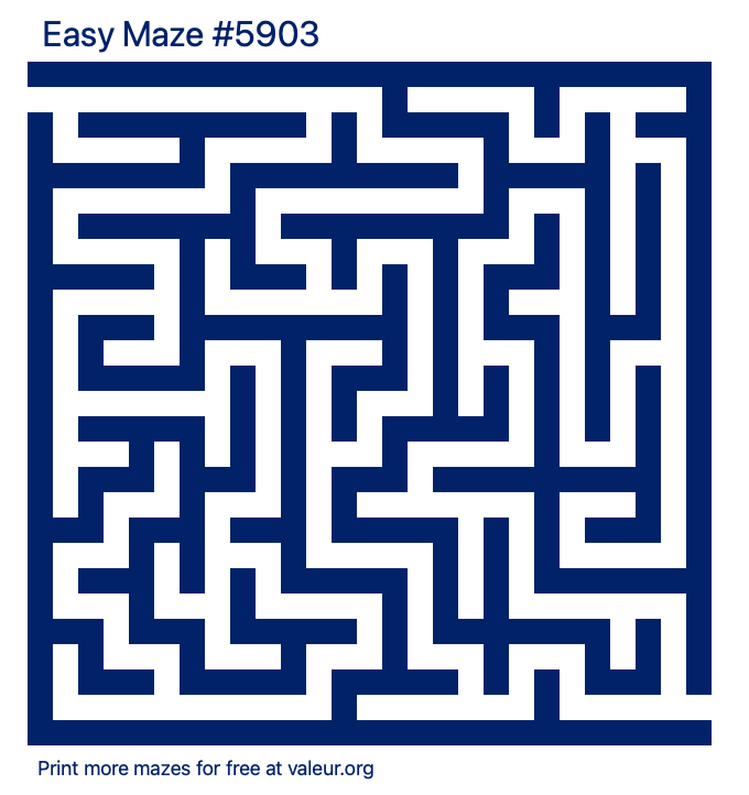 Free Printable Easy Maze number 5903