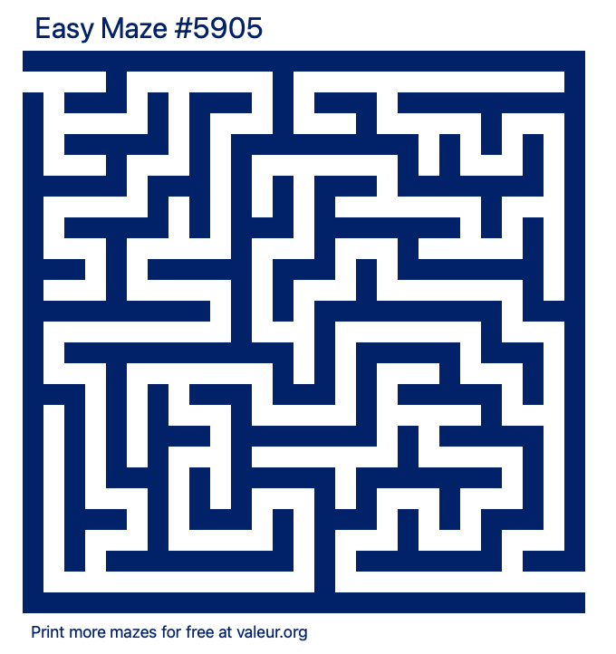 Free Printable Easy Maze number 5905