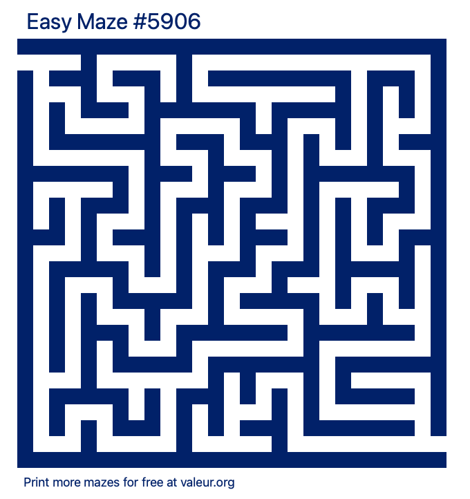 Free Printable Easy Maze number 5906