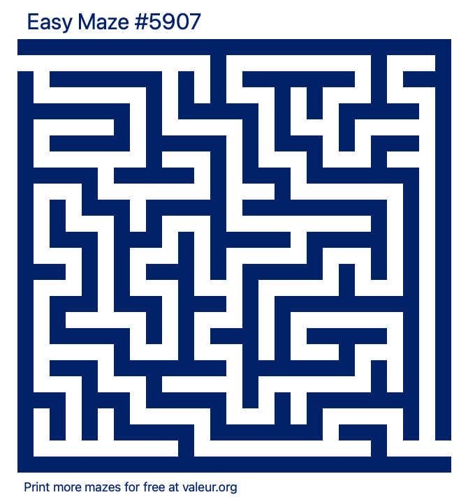 Free Printable Easy Maze number 5907