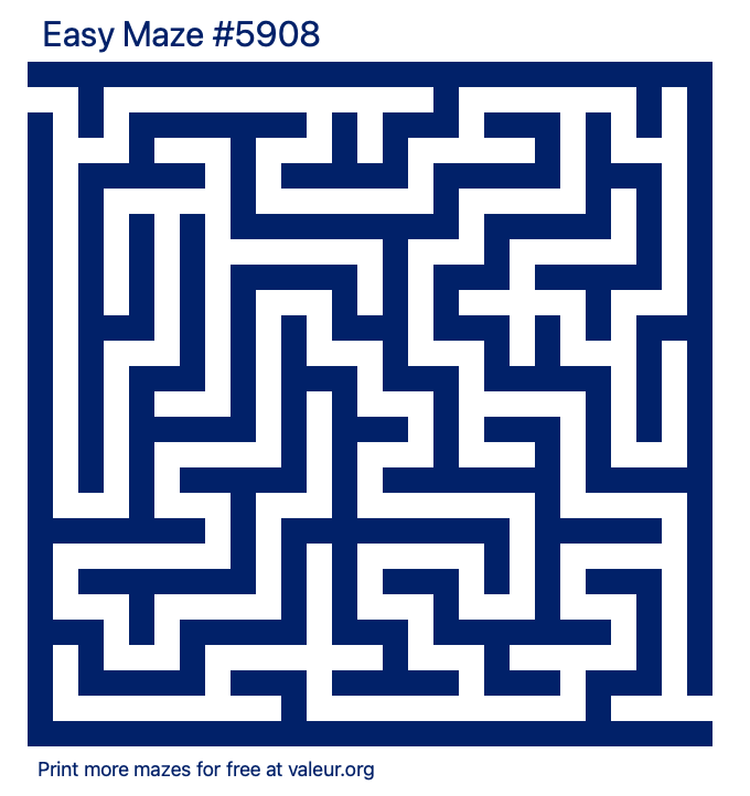 Free Printable Easy Maze number 5908