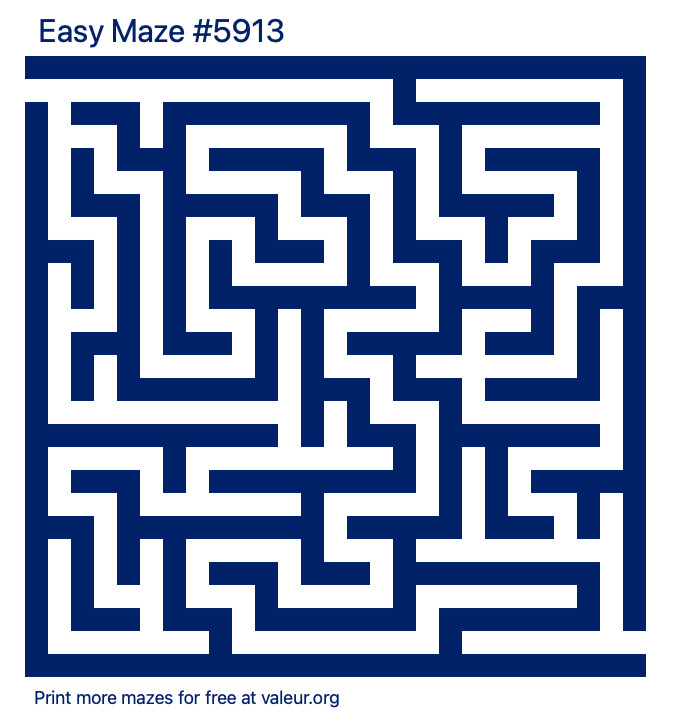 Free Printable Easy Maze number 5913