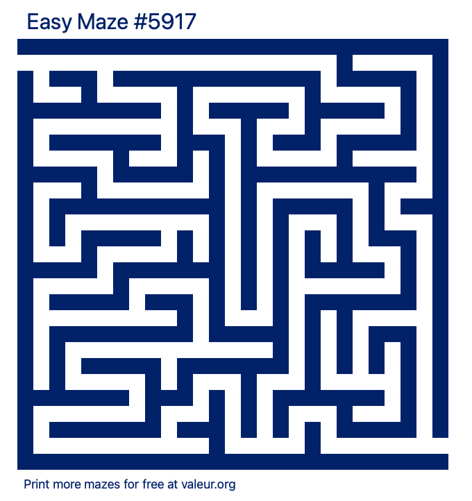 Free Printable Easy Maze number 5917