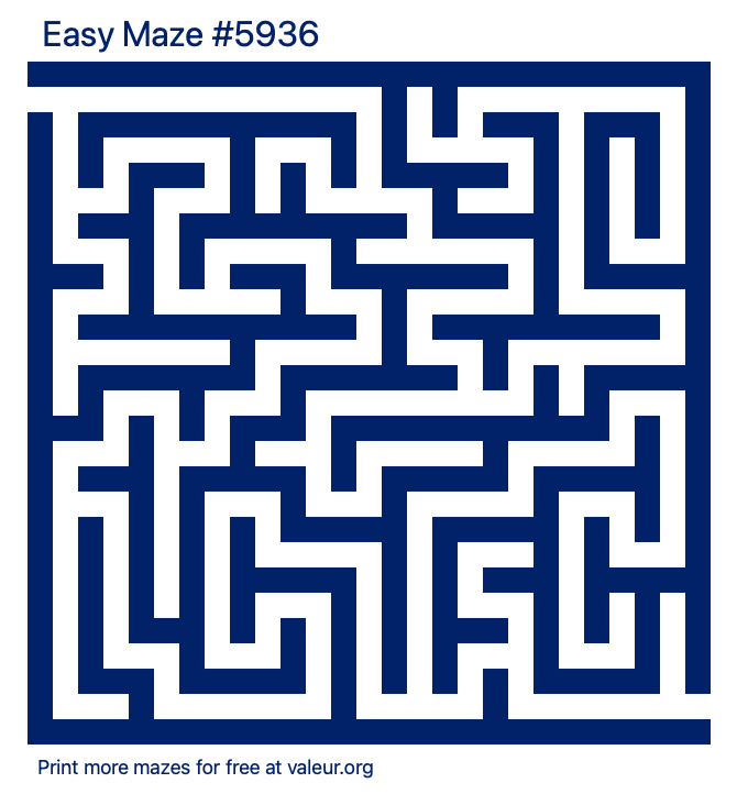 Free Printable Easy Maze number 5936