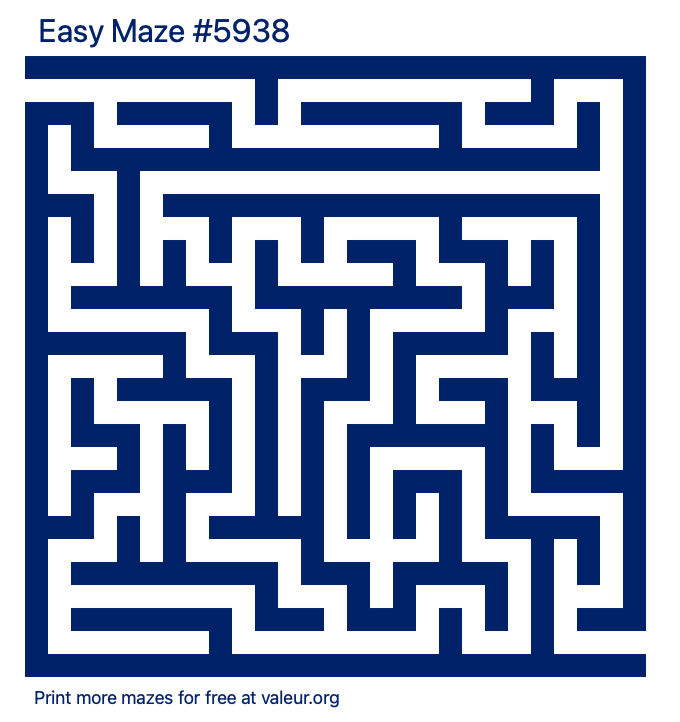 Free Printable Easy Maze number 5938