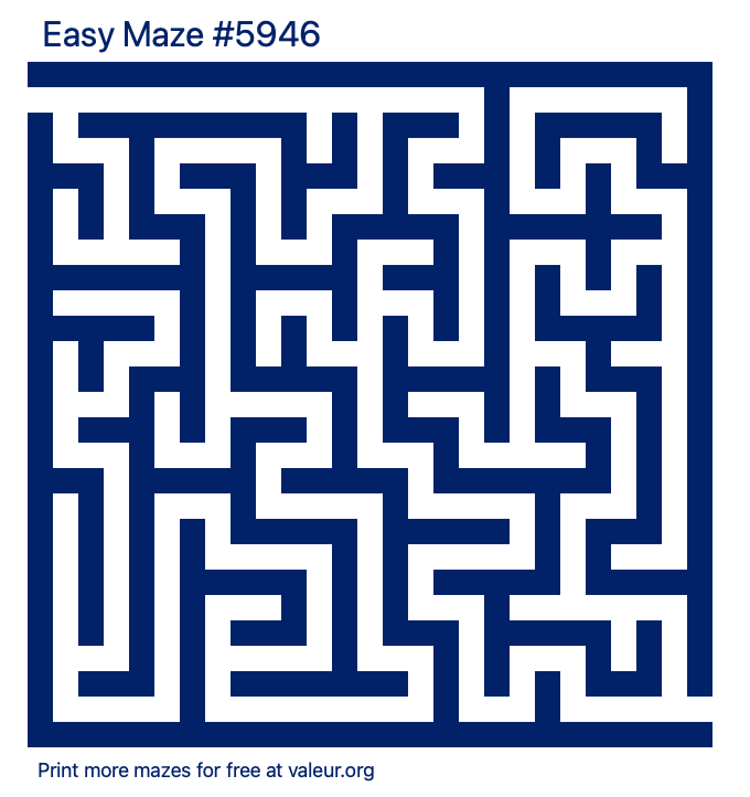 Free Printable Easy Maze number 5946