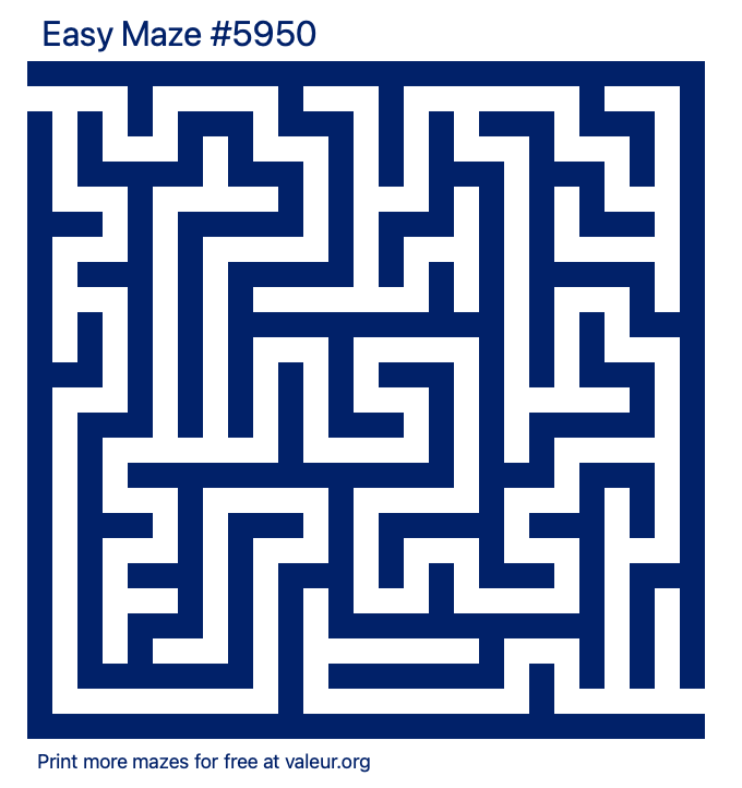 Free Printable Easy Maze number 5950