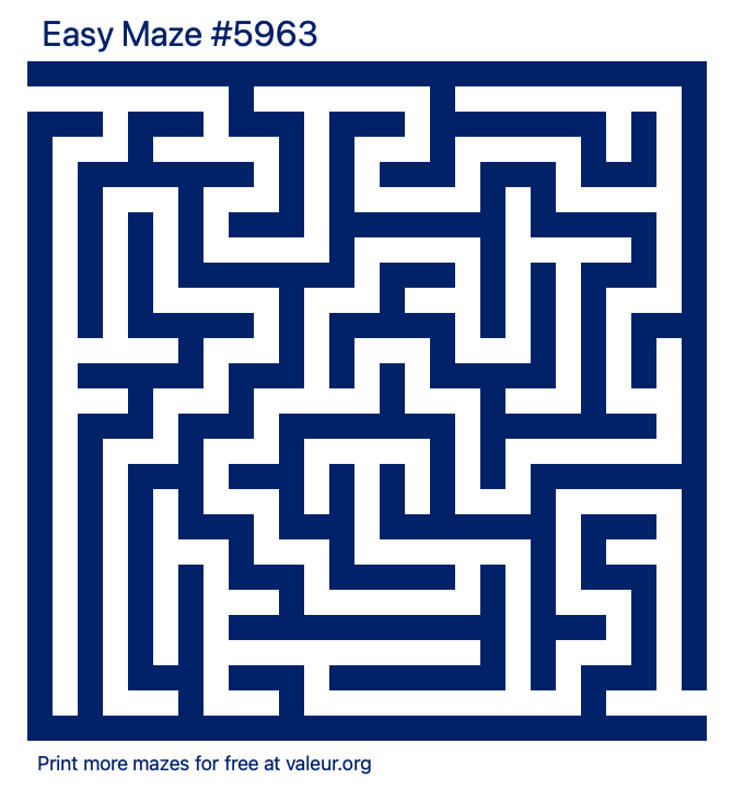 Free Printable Easy Maze number 5963