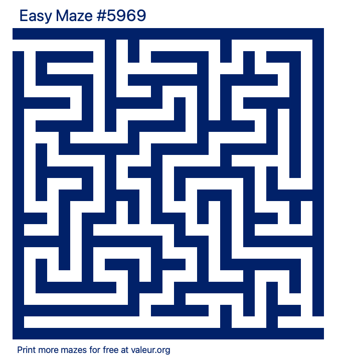 Free Printable Easy Maze number 5969