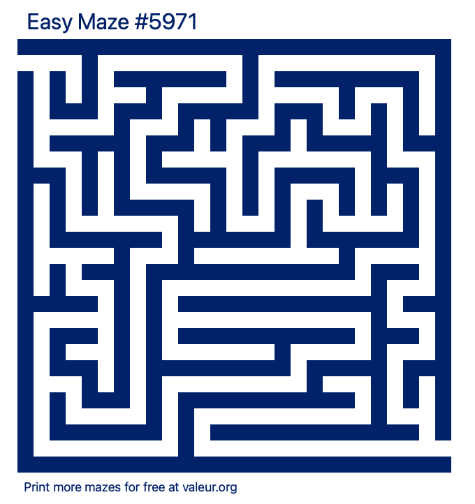 Free Printable Easy Maze number 5971