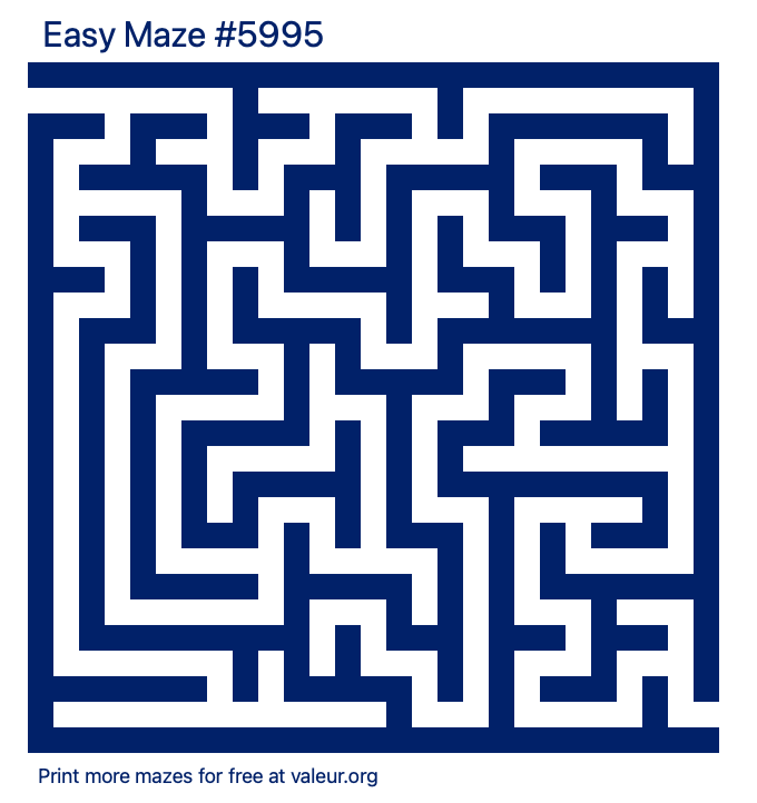 Free Printable Easy Maze number 5995