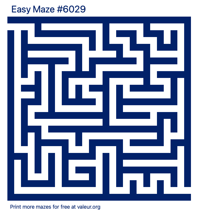 Free Printable Easy Maze number 6029