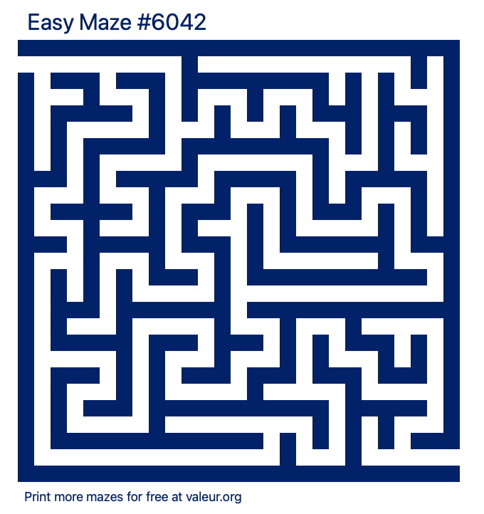 Free Printable Easy Maze number 6042