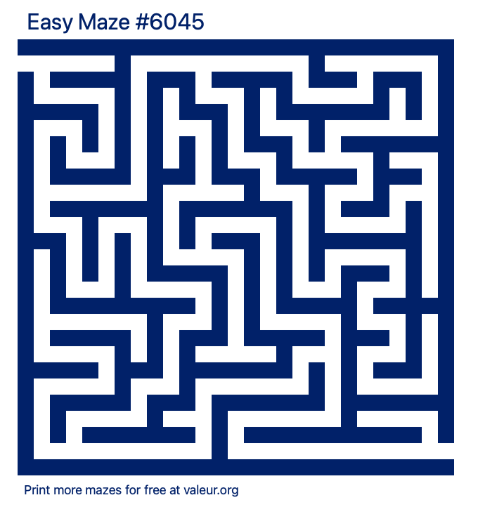 Free Printable Easy Maze number 6045