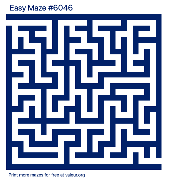 Free Printable Easy Maze number 6046