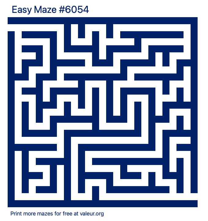 Free Printable Easy Maze number 6054