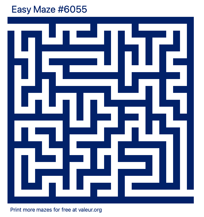 Free Printable Easy Maze number 6055