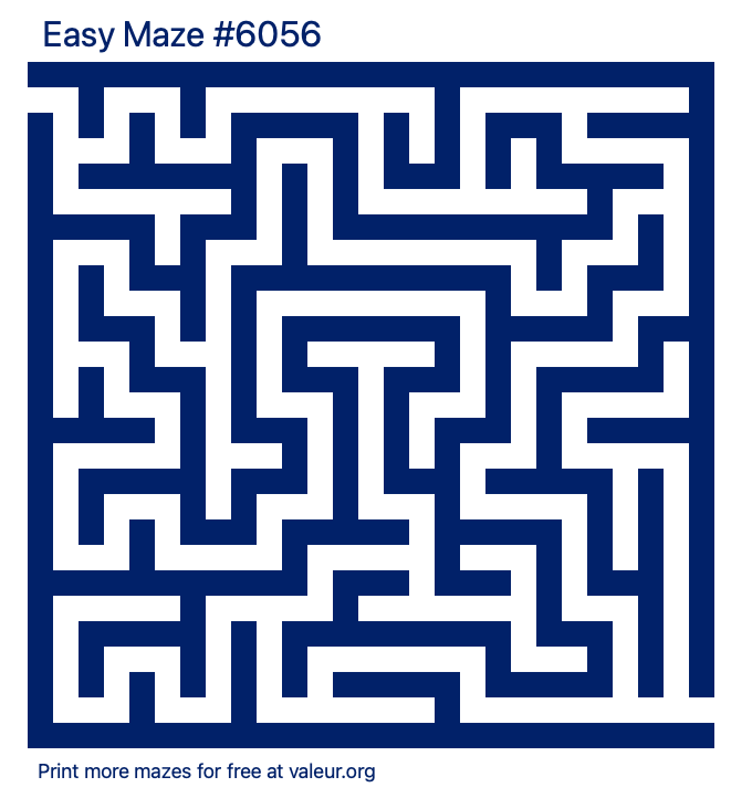 Free Printable Easy Maze number 6056