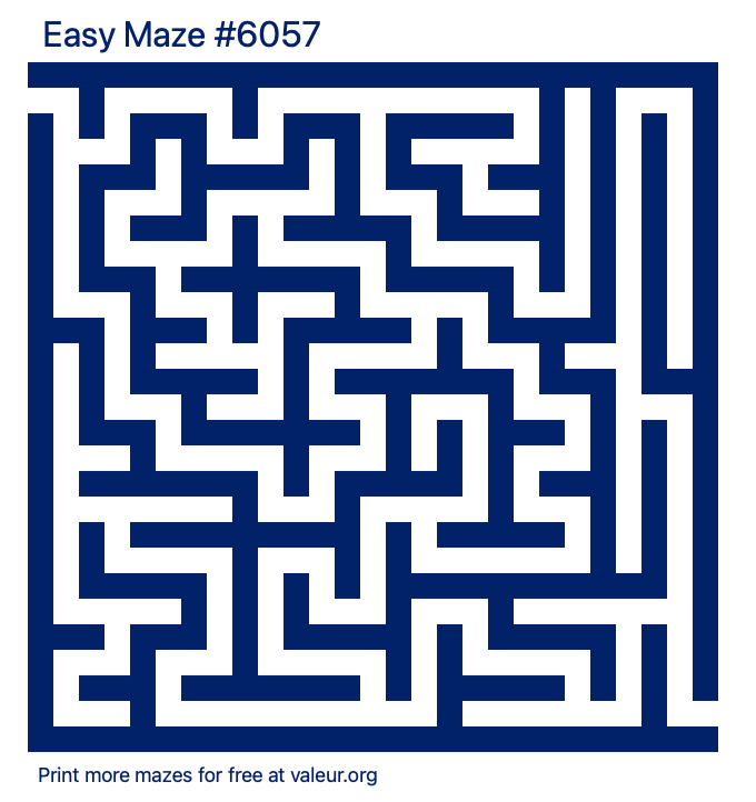 Free Printable Easy Maze number 6057