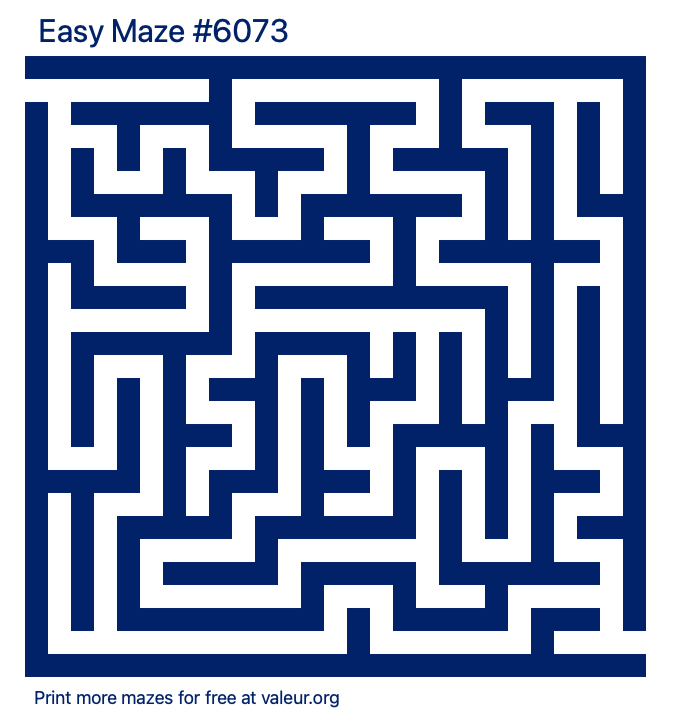 Free Printable Easy Maze number 6073