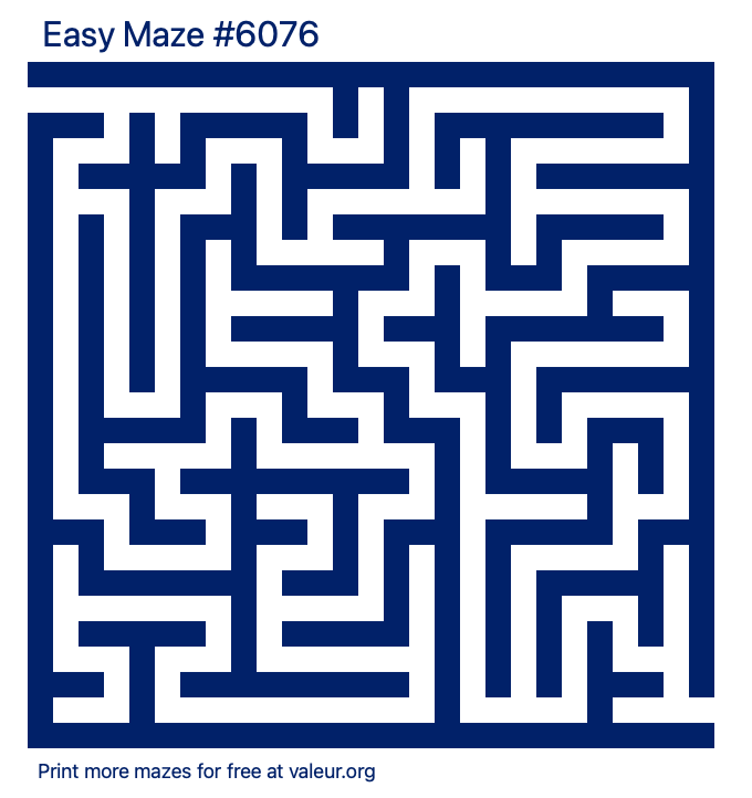 Free Printable Easy Maze number 6076