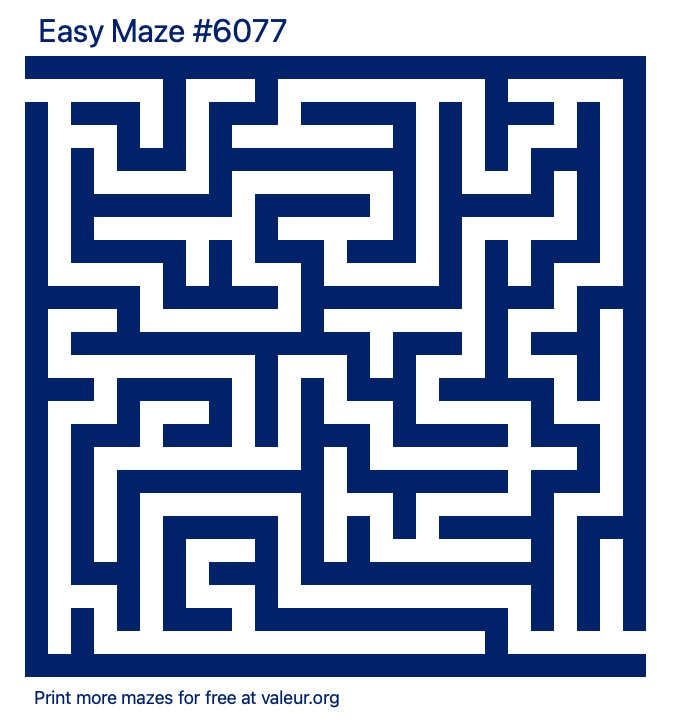 Free Printable Easy Maze number 6077