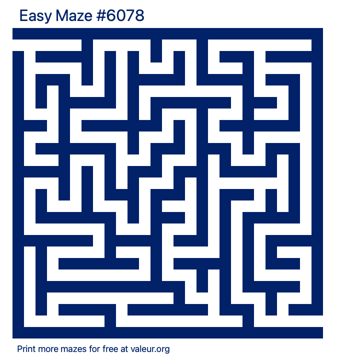 Free Printable Easy Maze number 6078