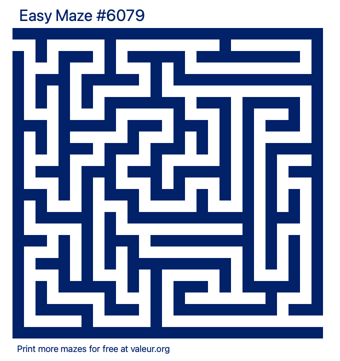 Free Printable Easy Maze number 6079