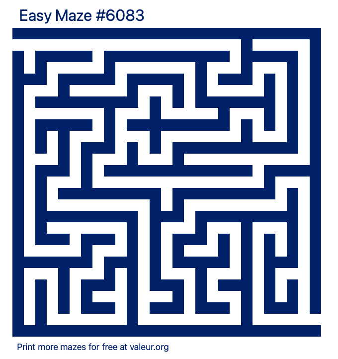 Free Printable Easy Maze number 6083