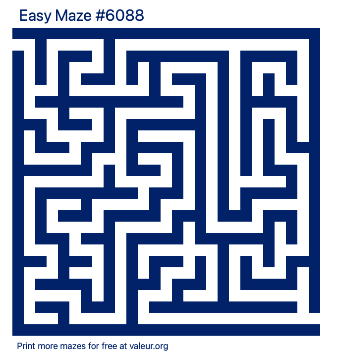 Free Printable Easy Maze number 6088