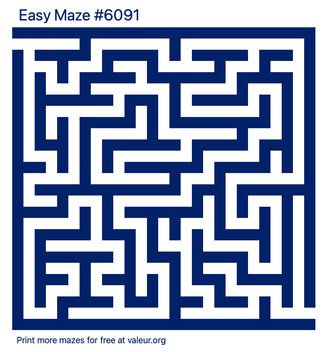 Free Printable Easy Maze number 6091