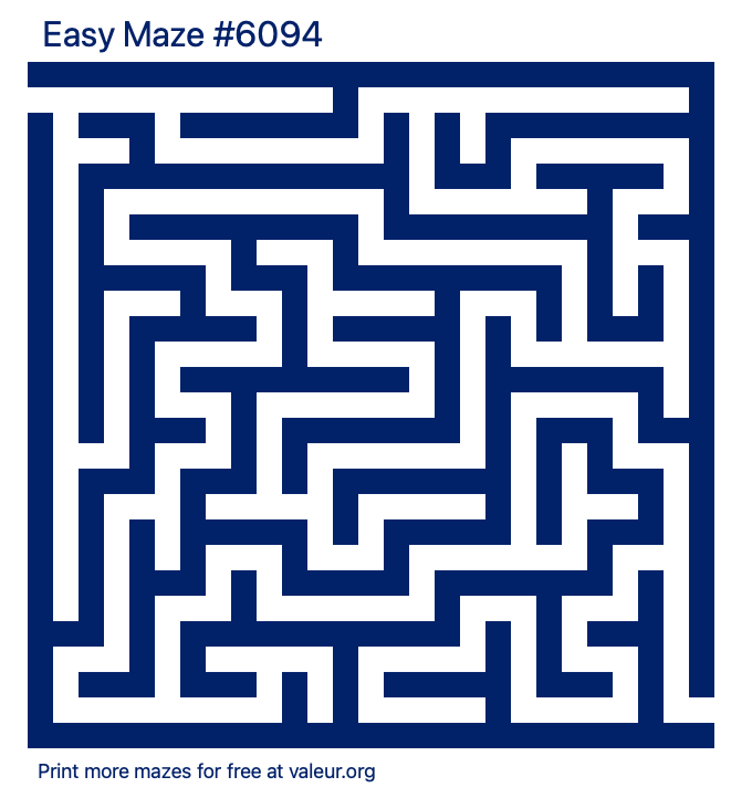 Free Printable Easy Maze number 6094