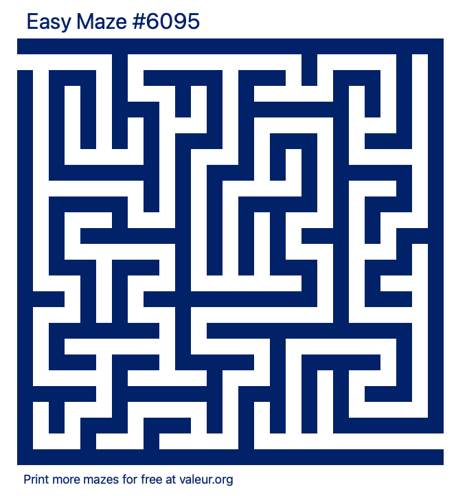 Free Printable Easy Maze number 6095