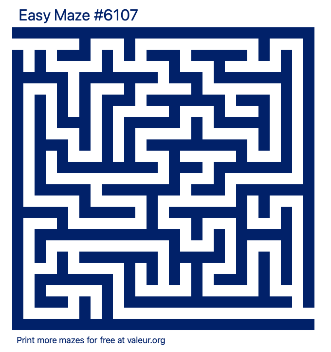 Free Printable Easy Maze number 6107